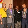Class of 2011 Tyrone Booze, Class of 2009 Pinklon Thomas, Class of 2009 & FBHOF VP Steve Canton, former Champion Marlin Starling, figher Oscar Montilla and Bahamian Boxing Commissioner Chairman Alvin Sargent